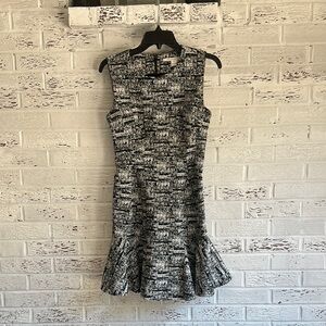 Diane Von Furstenberg Black and White Sheath Dress